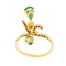 Bague 55 Bague en or jaune 18 carats avec émeraudes et diamants 58 Facettes 3655099CN