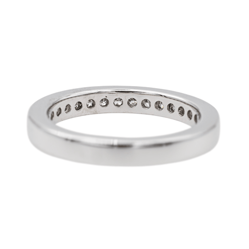 Bague 53 Demi-alliance - Bague en platine 950 sertie de diamants 58 Facettes 3634835CN