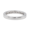 Bague 53 Demi-alliance - Bague en platine 950 sertie de diamants 58 Facettes 3634835CN