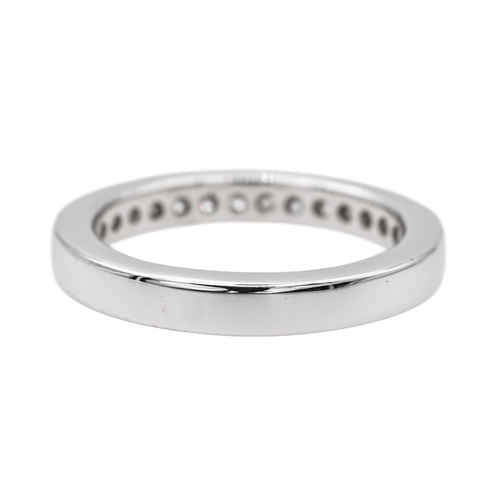 Bague 53 Demi-alliance - Bague en platine 950 sertie de diamants 58 Facettes 3634835CN
