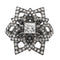 Bague 55 Bague fleur en or noir 18 carats et diamants 58 Facettes 578700RV