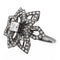Bague 55 Bague fleur en or noir 18 carats et diamants 58 Facettes 578700RV