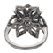 Bague 55 Bague fleur en or noir 18 carats et diamants 58 Facettes 578700RV