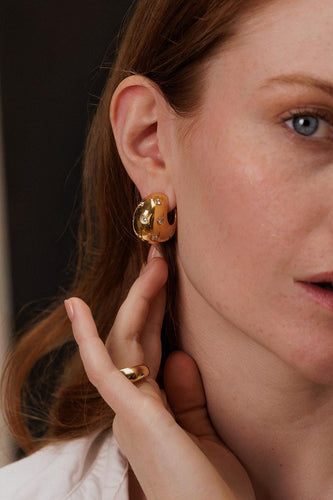 Boucles d'oreilles Cartier - Boucles d’oreilles créoles en or jaune 18 carats et diamants 58 Facettes 3785640CN