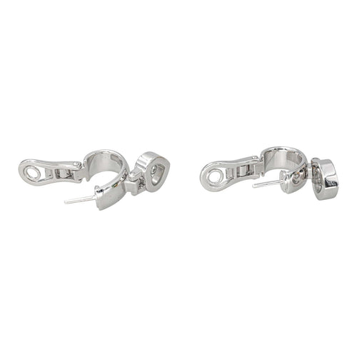 Boucles d'oreilles Chopard Happy Diamonds - Boucles d'oreilles en or blanc et diamants 58 Facettes 4410625CN