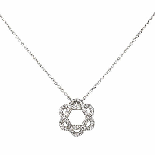 Collier Collier pendentif en or blanc 18 carats et diamants 58 Facettes 4520965RV