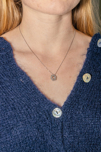 Collier Collier pendentif en or blanc 18 carats et diamants 58 Facettes 4520965RV