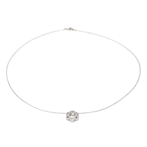 Collier Collier pendentif en or blanc 18 carats et diamants 58 Facettes 4520965RV