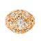 Bague 58 Bague dôme rétro en or rose 18 carats et diamants 58 Facettes 4261861RV