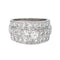 Bague 54 Bague bandeau en or blanc 18 carats pavée de diamants 58 Facettes 4523450CN