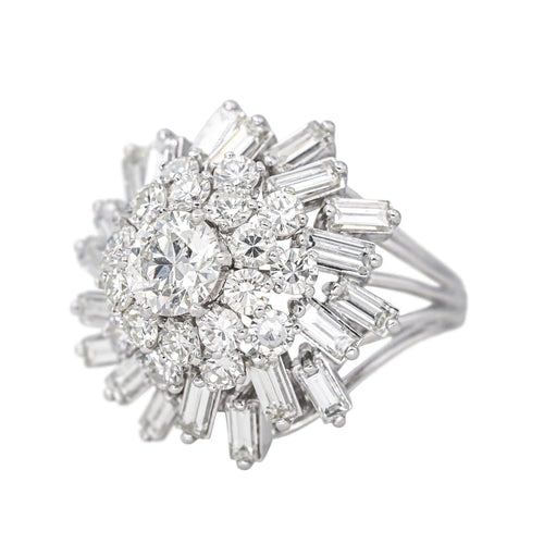 Bague 50 Bague cocktail en platine sertie de diamants 58 Facettes 4585551RV