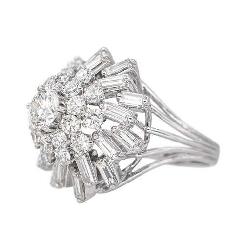 Bague 50 Bague cocktail en platine sertie de diamants 58 Facettes 4585551RV