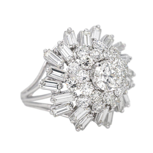 Bague 50 Bague cocktail en platine sertie de diamants 58 Facettes 4585551RV