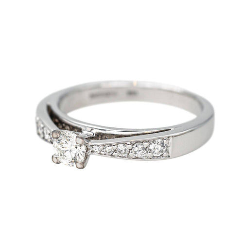 Bague 49 Bague Or blanc 58 Facettes 4607370RV