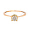 Bague 53.5 Bague en or rose 18 carats sertie de diamants taille brillant 58 Facettes 4570396CN