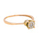 Bague 53.5 Bague en or rose 18 carats sertie de diamants taille brillant 58 Facettes 4570396CN