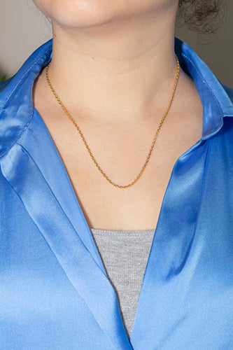 Collier Collier maille forçat en or jaune 18 carats 58 Facettes 4665396CN