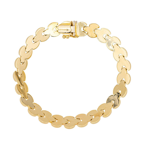 Bracelet Bracelet maille grain de riz en or jaune 18 carats 58 Facettes 4553811CN