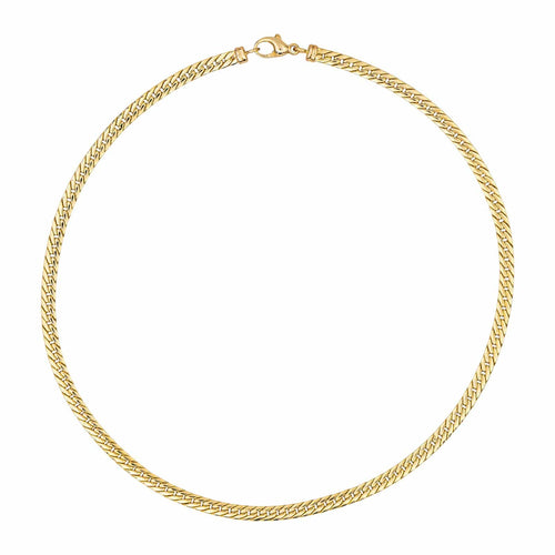 Collier Collier maille anglaise en or jaune 18 carats 58 Facettes 4650945CN
