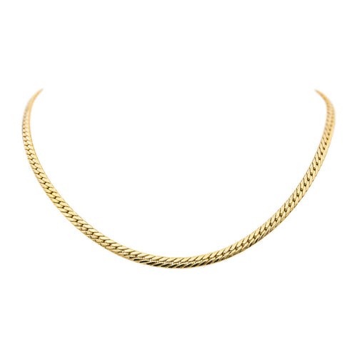 Collier Collier maille anglaise en or jaune 18 carats 58 Facettes 4650945CN