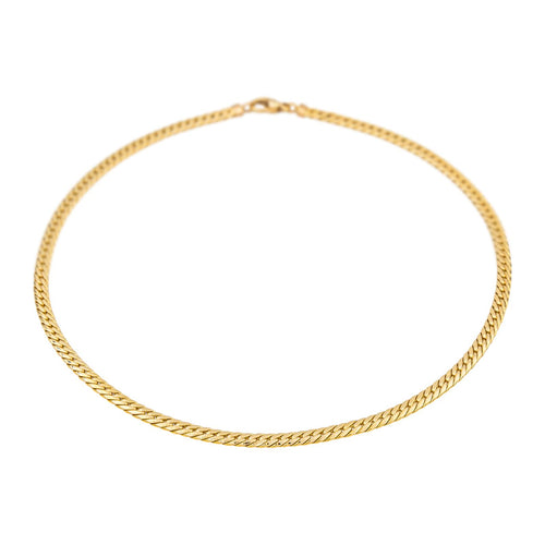 Collier Collier maille anglaise en or jaune 18 carats 58 Facettes 4650945CN