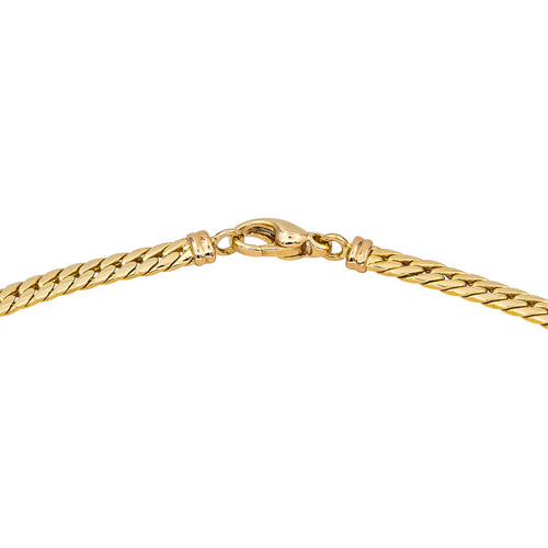 Collier Collier maille anglaise en or jaune 18 carats 58 Facettes 4650945CN