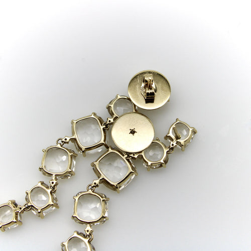 Boucles d'oreilles H. Stern Moonlight - Boucles d’oreilles pendantes en or 18k, cristal de roche et diamants 58 Facettes A2005X