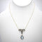 Collier Collier vintage avec pendentif en or jaune 14 carats, diamants et opale 58 Facettes