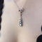 Collier Collier chute victorien en or 14K avec diamants taille rose et chaîne en platine 58 Facettes
