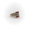 Bague Bague boucle rétro en or rose 14K avec diamants et rubis 58 Facettes