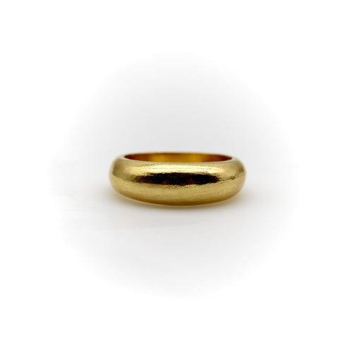 Bague Bague dôme signature en or jaune 22K 58 Facettes