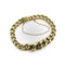 Bracelet Bracelet édouardien à mailles gourmette graduées en or 14K avec diamants, rubis et saphir 58 Facettes