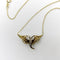 Collier Collier victorien en or jaune 14k ailes d’ange et perles de semence 58 Facettes A20019