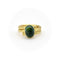 Bague Bague martelée à la main en or 22 carats avec tourmaline bleu-vert 58 Facettes A2002C
