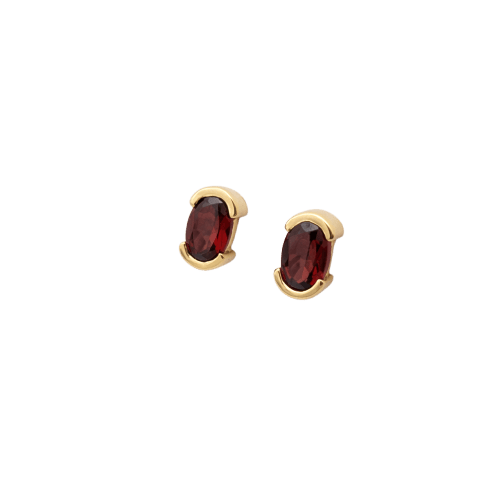 Boucles d'oreilles Boucles d’oreilles en or jaune 18 carats et grenats 58 Facettes 34629