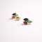 Boucles d'oreilles Boucles d’oreilles feuilles en or jaune 18 carats et émeraude, saphirs 58 Facettes 34287