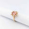 Bague 53 Bague marguerite en or jaune avec diamants et tourmaline rose 58 Facettes 30590