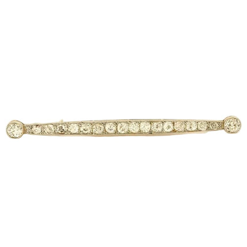 Broche Broche barrette Belle Époque en or jaune et or blanc 18K, diamants 2,50 ct 58 Facettes ALE5055
