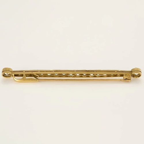 Broche Broche barrette Belle Époque en or jaune et or blanc 18K, diamants 2,50 ct 58 Facettes ALE5055
