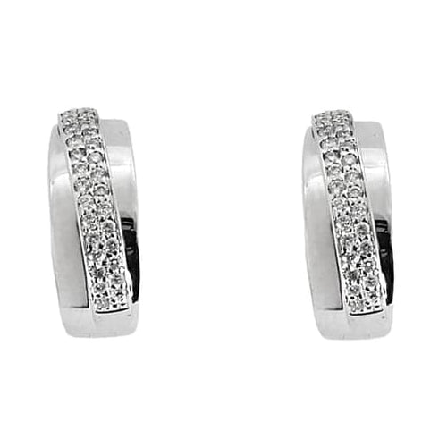Boucles d'oreilles Boucles d'oreilles en or blanc et diamants 58 Facettes ALE5012X2
