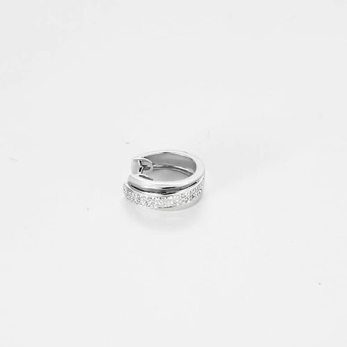 Boucles d'oreilles Boucles d'oreilles en or blanc et diamants 58 Facettes ALE5012X2