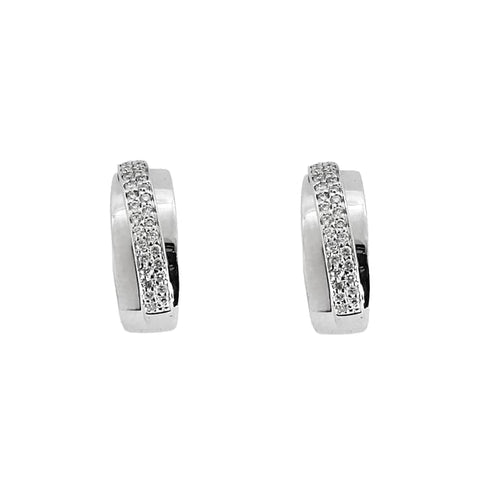 Boucles d'oreilles Boucles d'oreilles en or blanc et diamants 58 Facettes ALE5012X2