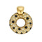 Pendentif Pendentif rond ajouré en or jaune 18K, diamants et saphirs 58 Facettes CRE0100X12