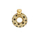 Pendentif Pendentif rond ajouré en or jaune 18K, diamants et saphirs 58 Facettes CRE0100X12