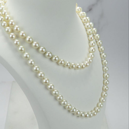 Collier Perles Akoya - Collier en or bicolore et diamants 58 Facettes 1998