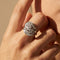 Bague 50 Bague en or blanc 14 carats avec diamants 58 Facettes 2319