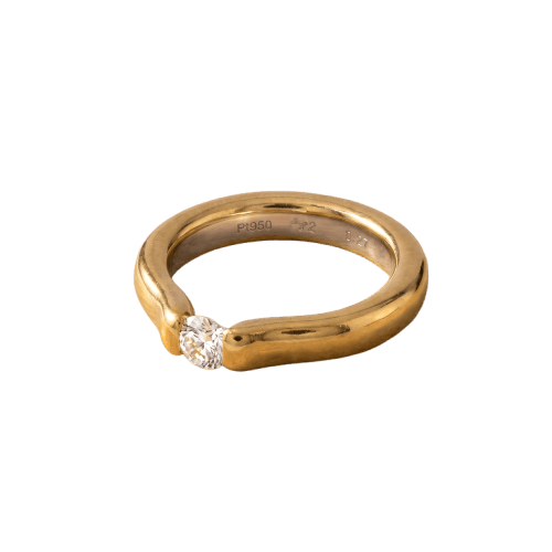 Bague 53 Platin - Bague tension avec solitaire en diamant 58 Facettes 2090