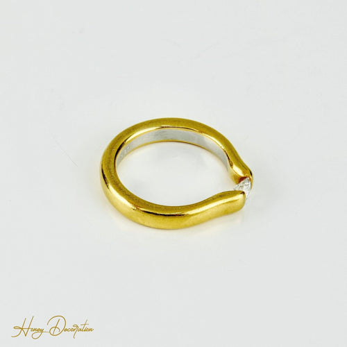 Bague 53 Platin - Bague tension avec solitaire en diamant 58 Facettes 2090