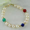 Bracelet Armband en perles, or 14 carats et pierres fines 58 Facettes 2306
