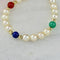 Bracelet Armband en perles, or 14 carats et pierres fines 58 Facettes 2306